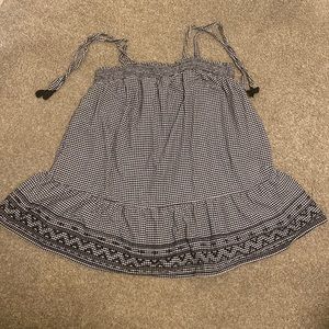 Black/White Plad Tie Dress